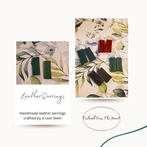 Handmade leather earrings
